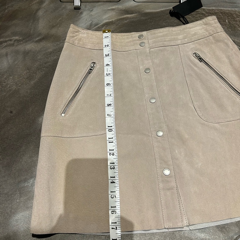Stylish Tan Button-Up Skirt